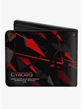 DC Comics Cyborg C Icon Text Abstract Bifold Wallet, , alternate