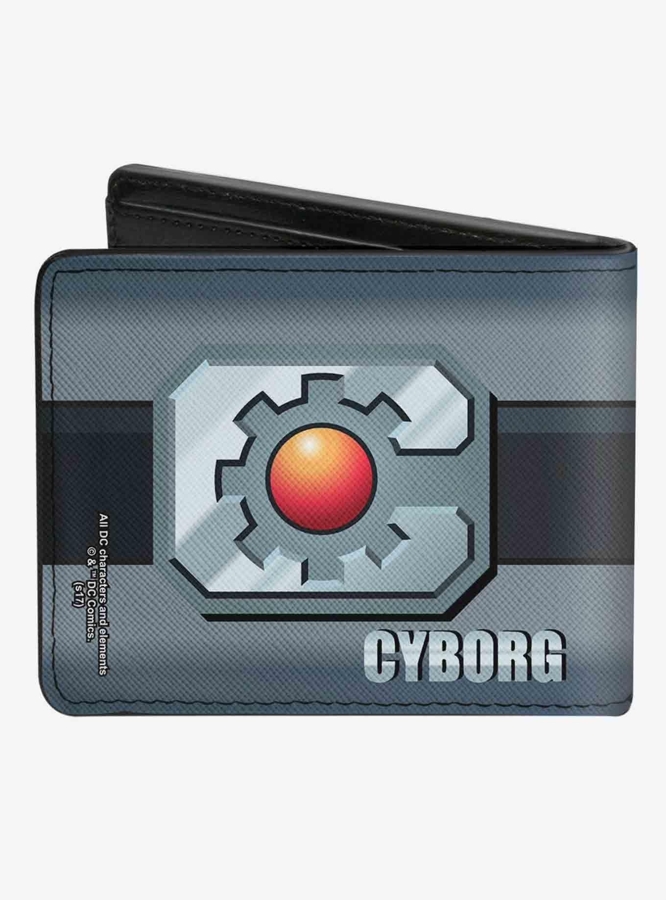 DC Comics Cyborg Icon Stripe Bifold Wallet, , hi-res