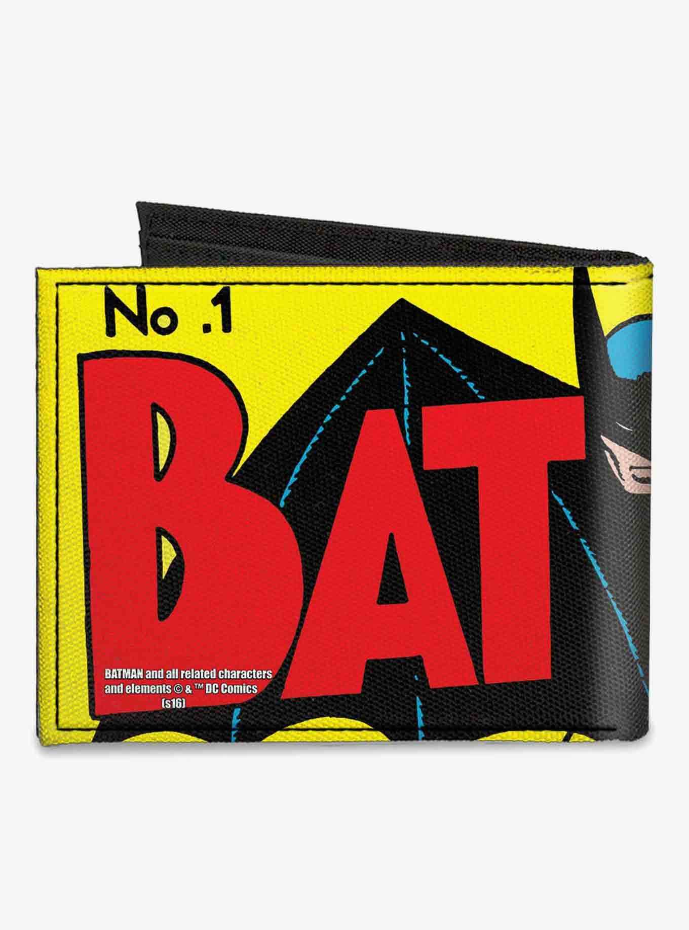 DC Comics Classic Batman Issue 1 Robin Batman Logo Close Up Cover Pose Canvas Bifold Wallet, , hi-res