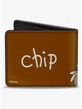 Disney Chip and Dale Chip Face Close Up and Autograph Bifold Wallet, , alternate