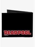 Marvel Deadpool Head Text Canvas Bifold Wallet, , alternate