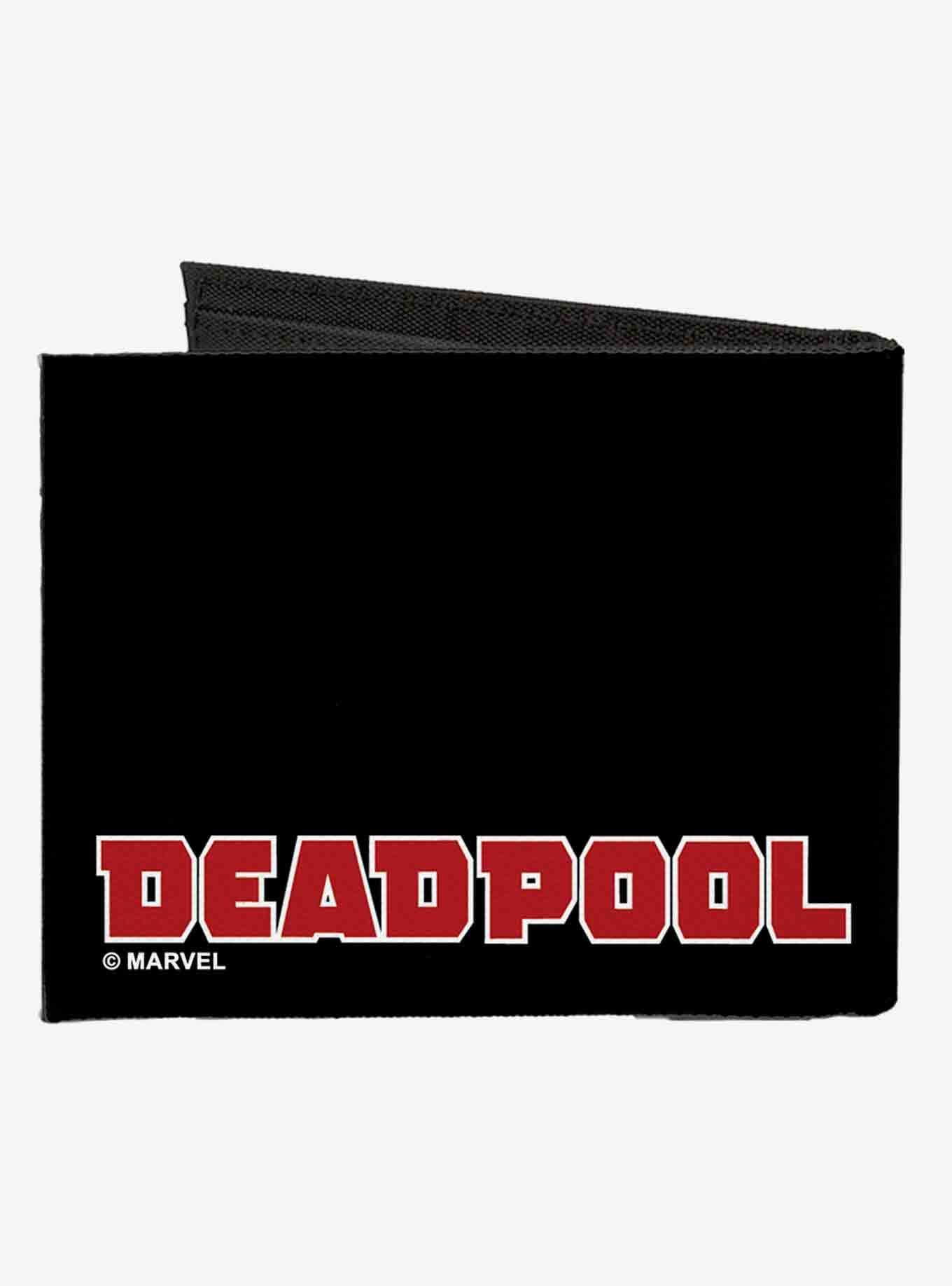 Marvel Deadpool Head Text Canvas Bifold Wallet, , hi-res