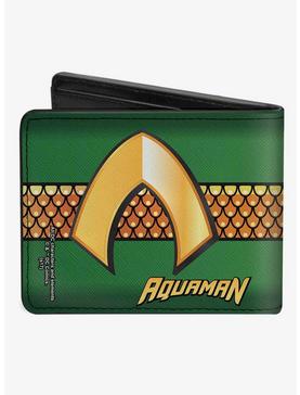 DC Comics Aquaman Classic Icon Scales Stripe Bifold Wallet, , hi-res