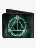 Harry Potter The Deathly Hallows Cloak Stone Wand Trinity Bifold Wallet, , alternate