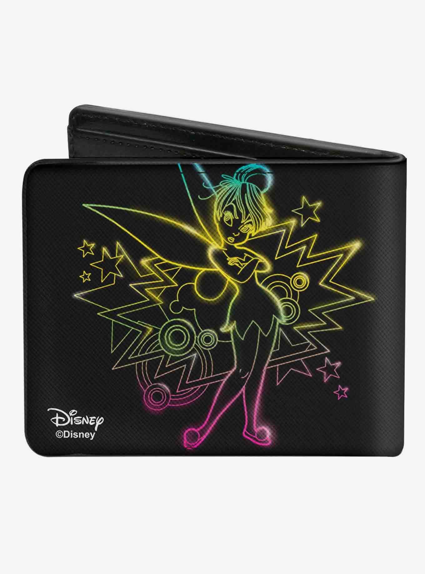 Disney Tinker Bell Sassy Pose Multi Neon Bifold Wallet, , hi-res