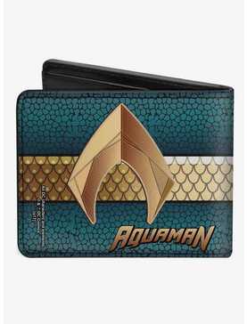 DC Comics Aquaman Icon Scales Stripe Bifold Wallet, , hi-res