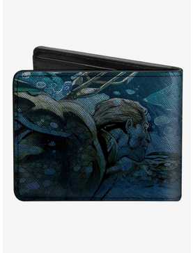 DC Comics Aquaman New 52 The Trench Underwater Comic Book Cover Pose Bifold Wallet, , hi-res