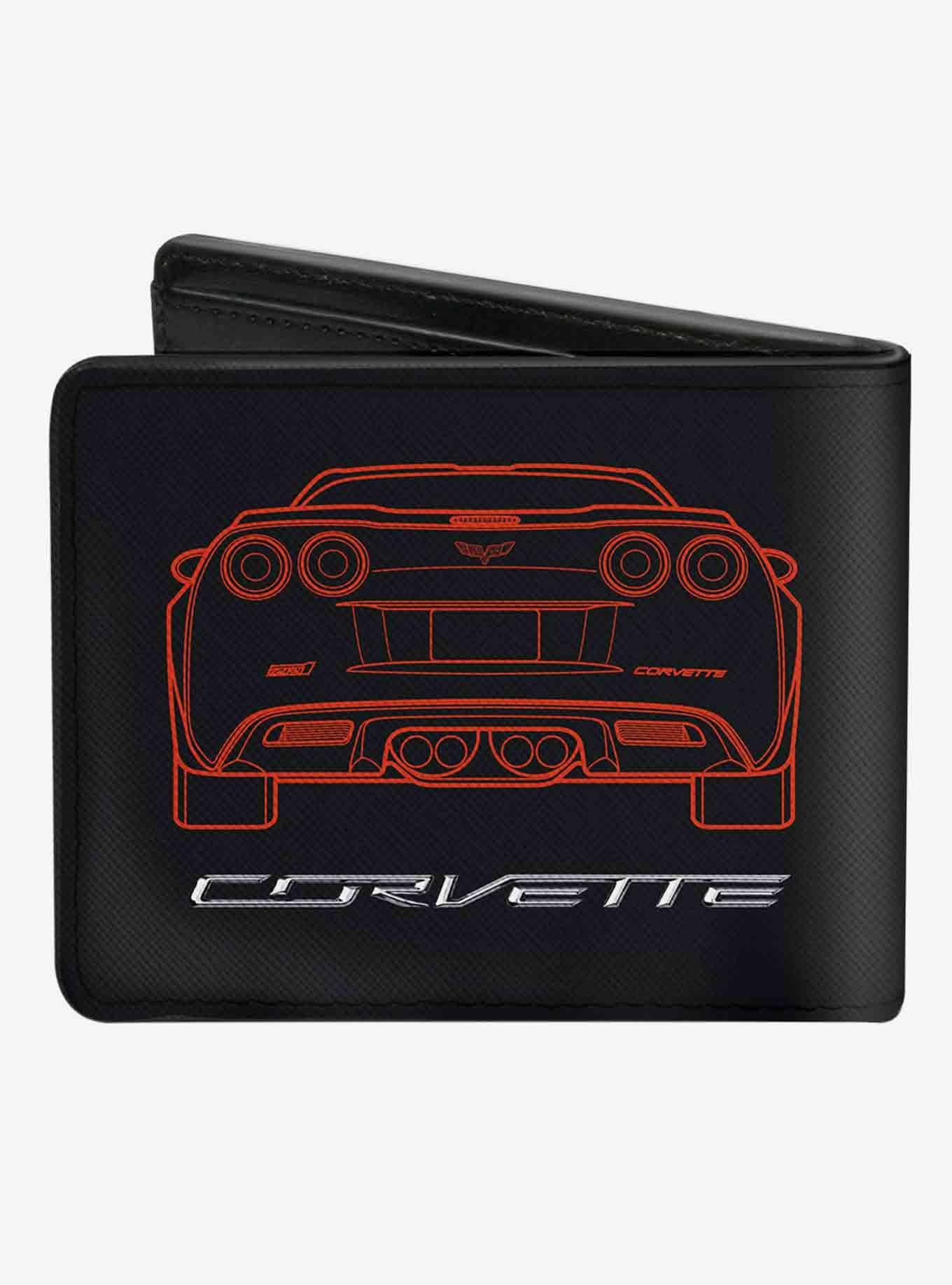 C6 Frontview Rearview Blueprints Bifold Wallet, , hi-res