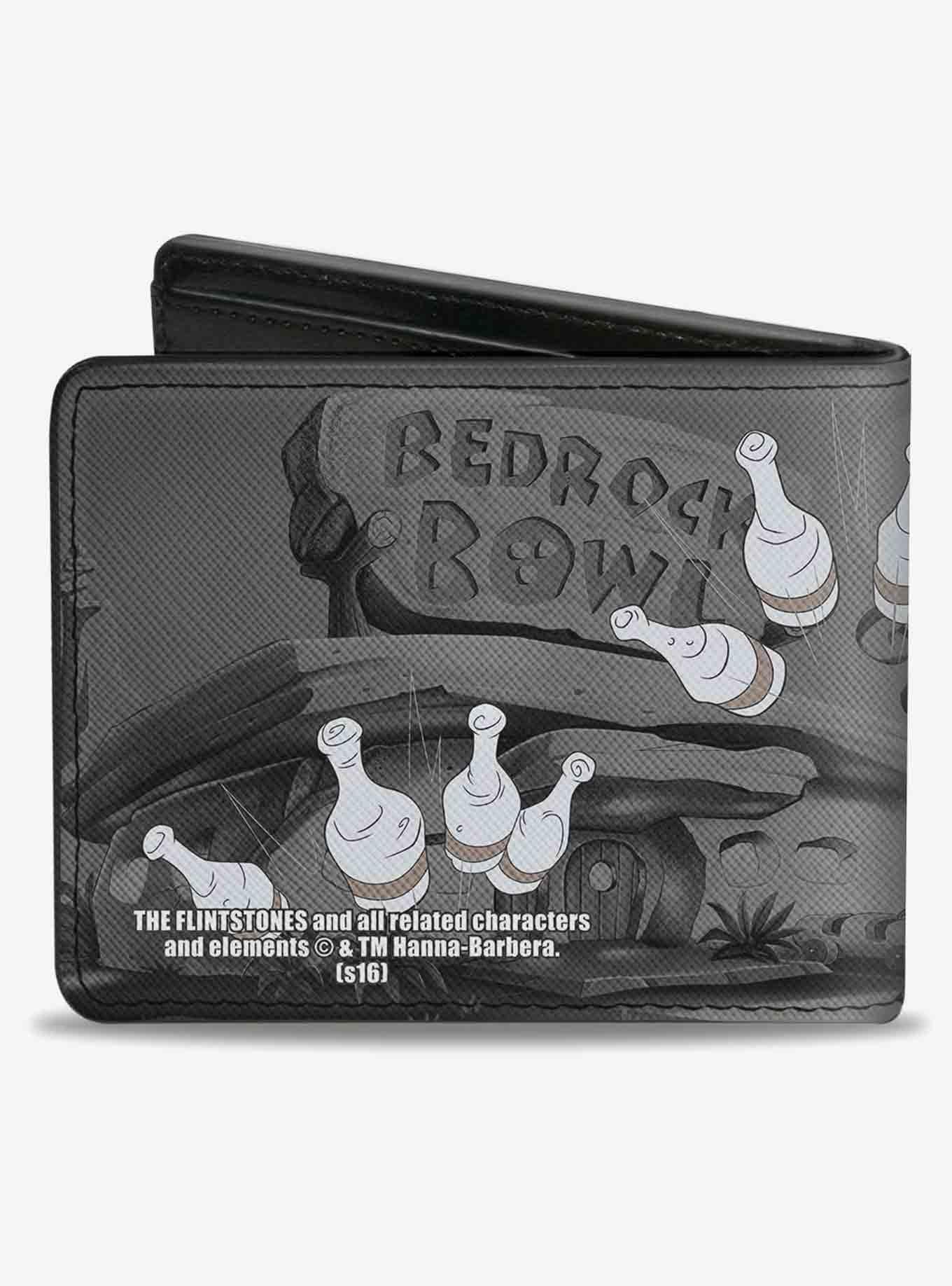 The Flintstones FBowling Pose Bedrock Bowl Bowling Pins Bifold Wallet, , hi-res