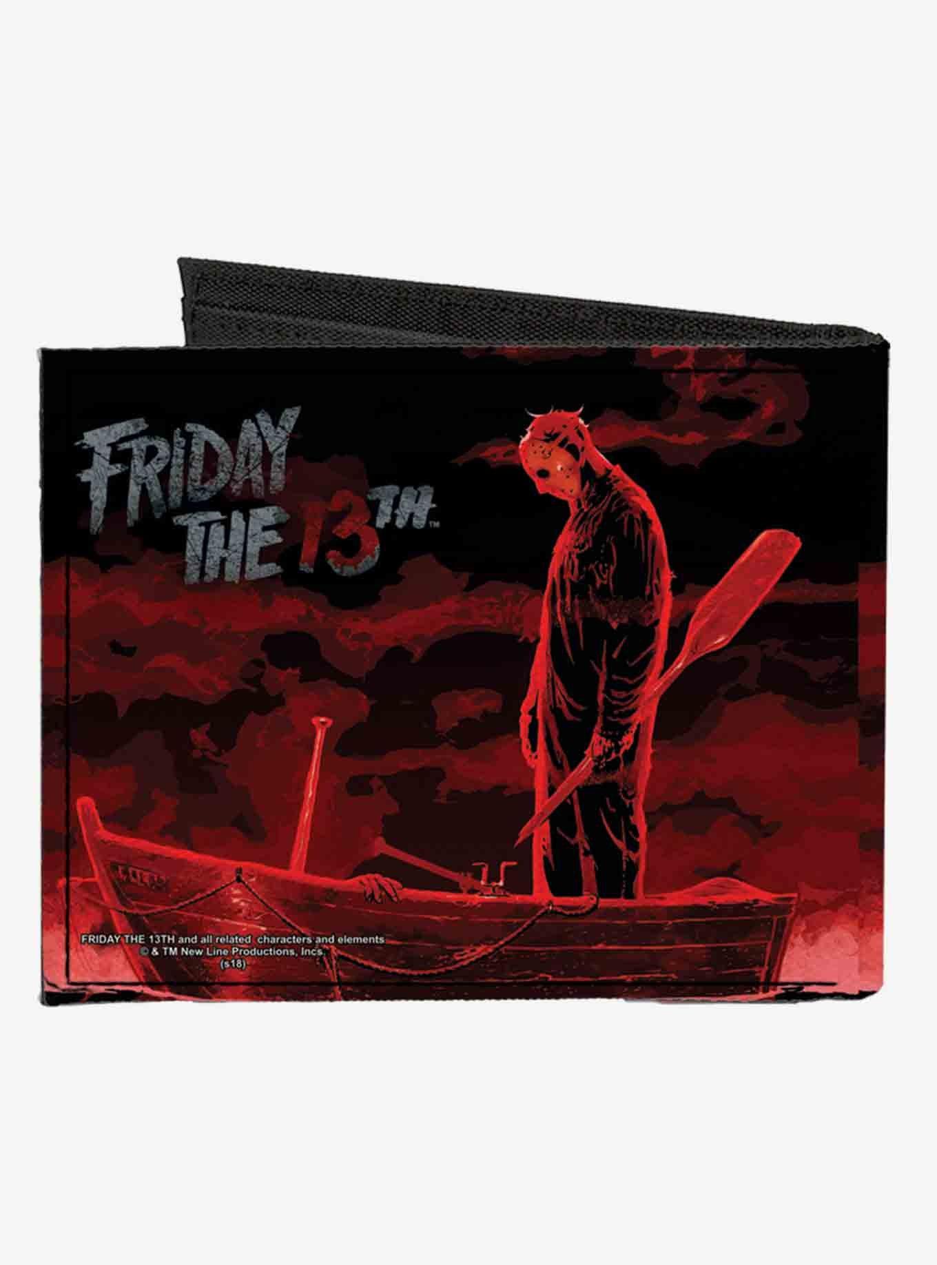 Friday The 13th Jason Boat Murder Canvas Bifold Wallet, , alternate