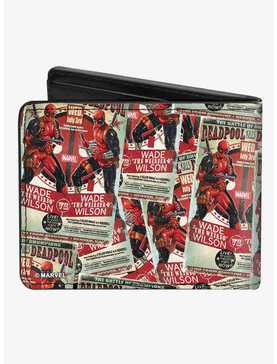 Marvel Deadpool Arms Crossed Pose Badge Wade Vs Wade Poster Stacked Bifold Wallet, , hi-res