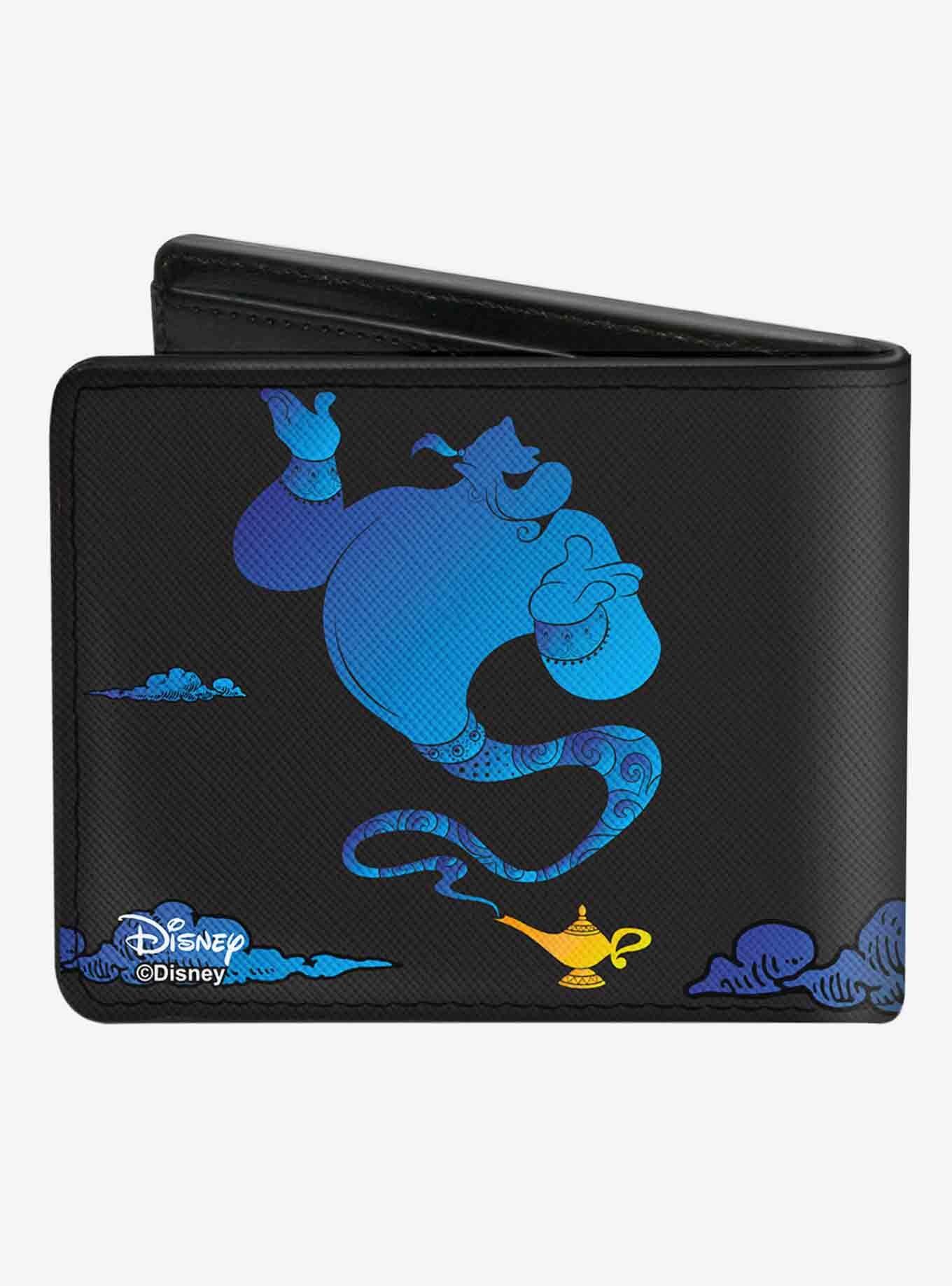 Disney Aladdin Genie Lamp Silhouette Pose Clouds Bifold Wallet, , alternate
