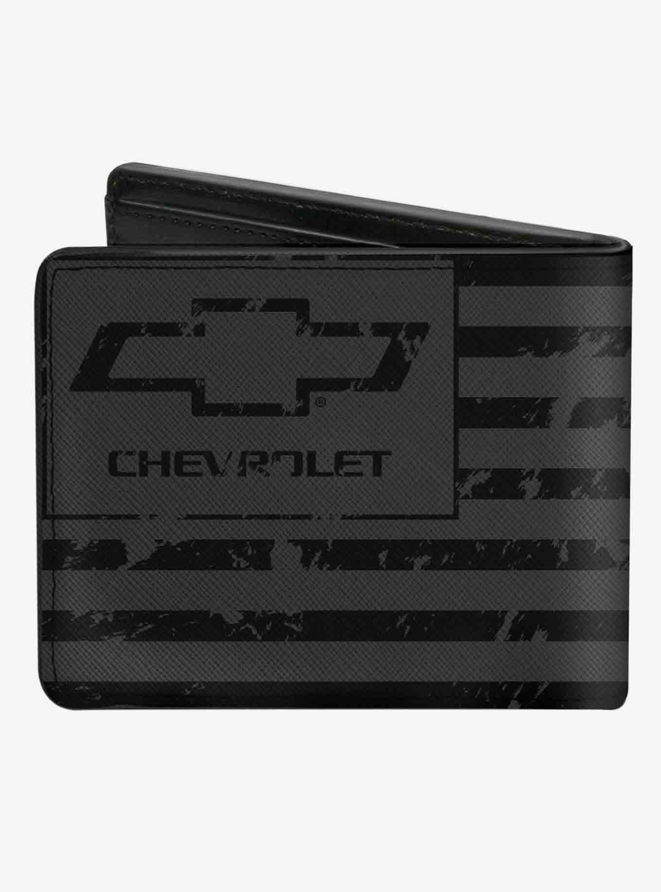Chevrolet Bowtie Americana Flag Weathered Bifold Wallet, , hi-res