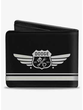 Dodge Garage Emblem Stripe Light Bifold Wallet, , hi-res
