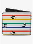 Disney Mickey Mouse Poses Stripes Bifold Wallet, , alternate