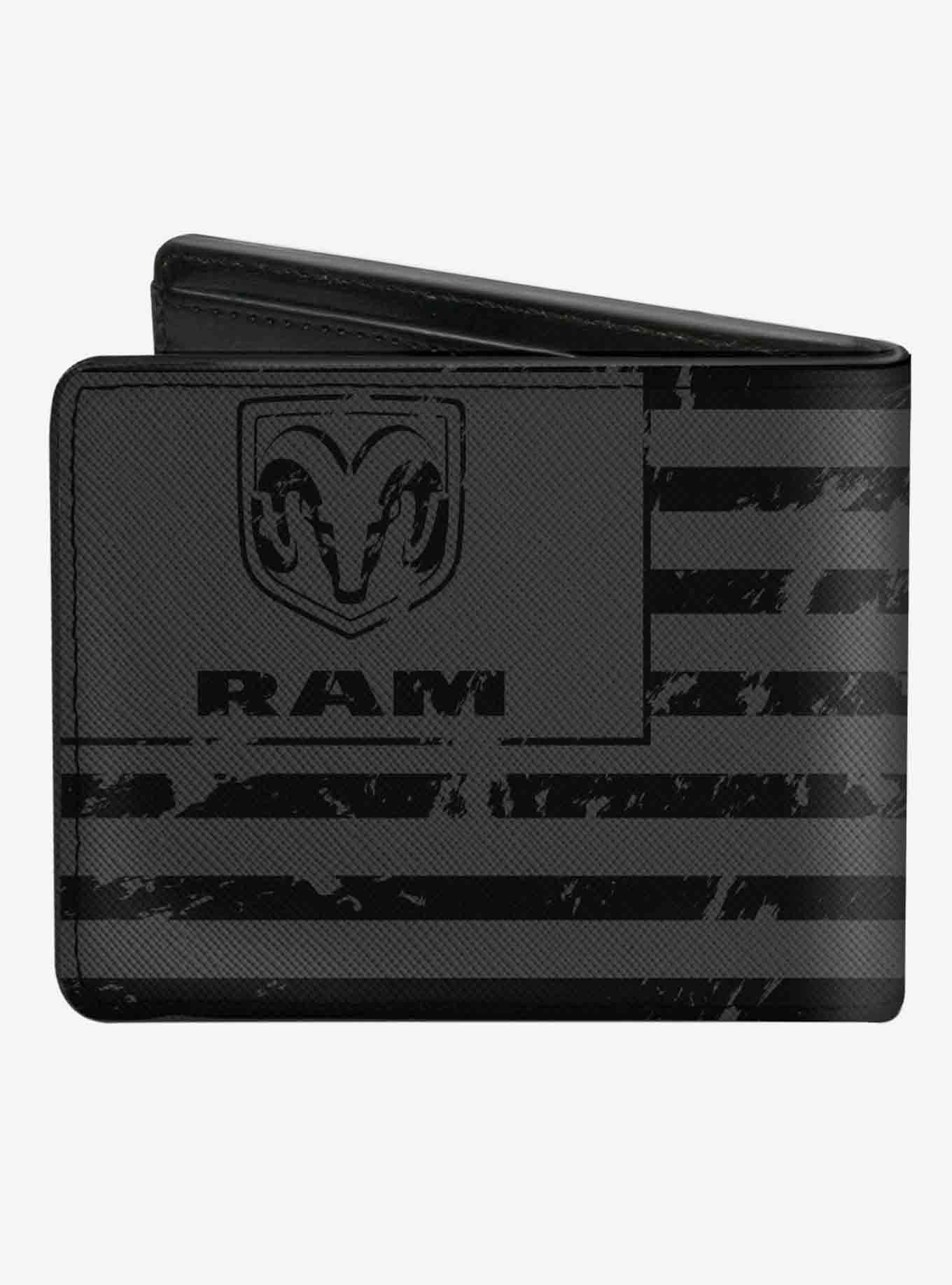 Ram Logo Americana Flag Weathered Bifold Wallet, , hi-res