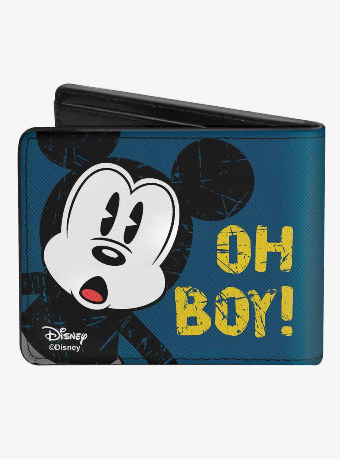 Disney Mickey Mouse Oh Boy Pose Weathered Bifold Wallet, , hi-res