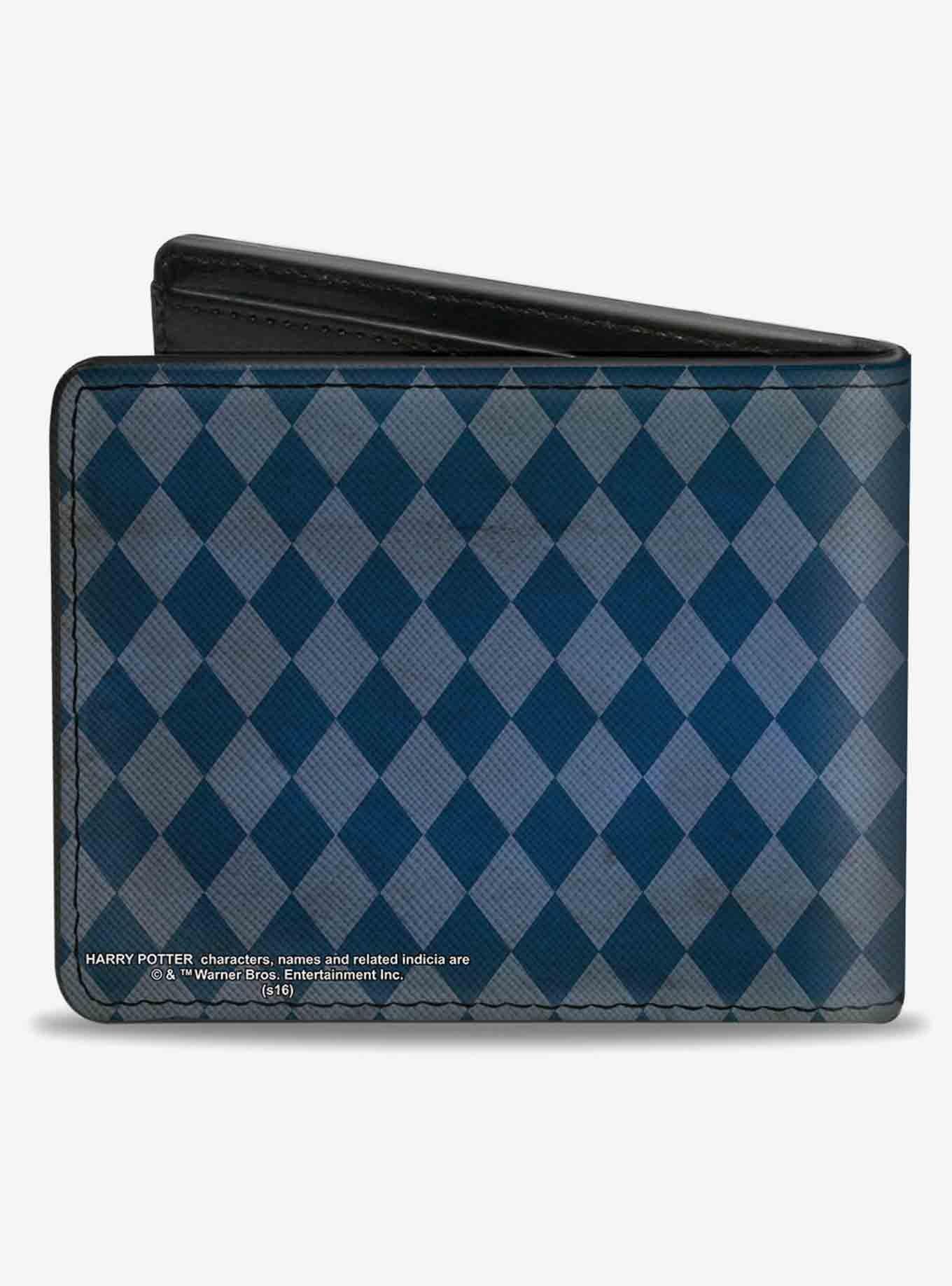Harry Potter Ravenclaw Crest Diamonds Weathered Bifold Wallet, , hi-res