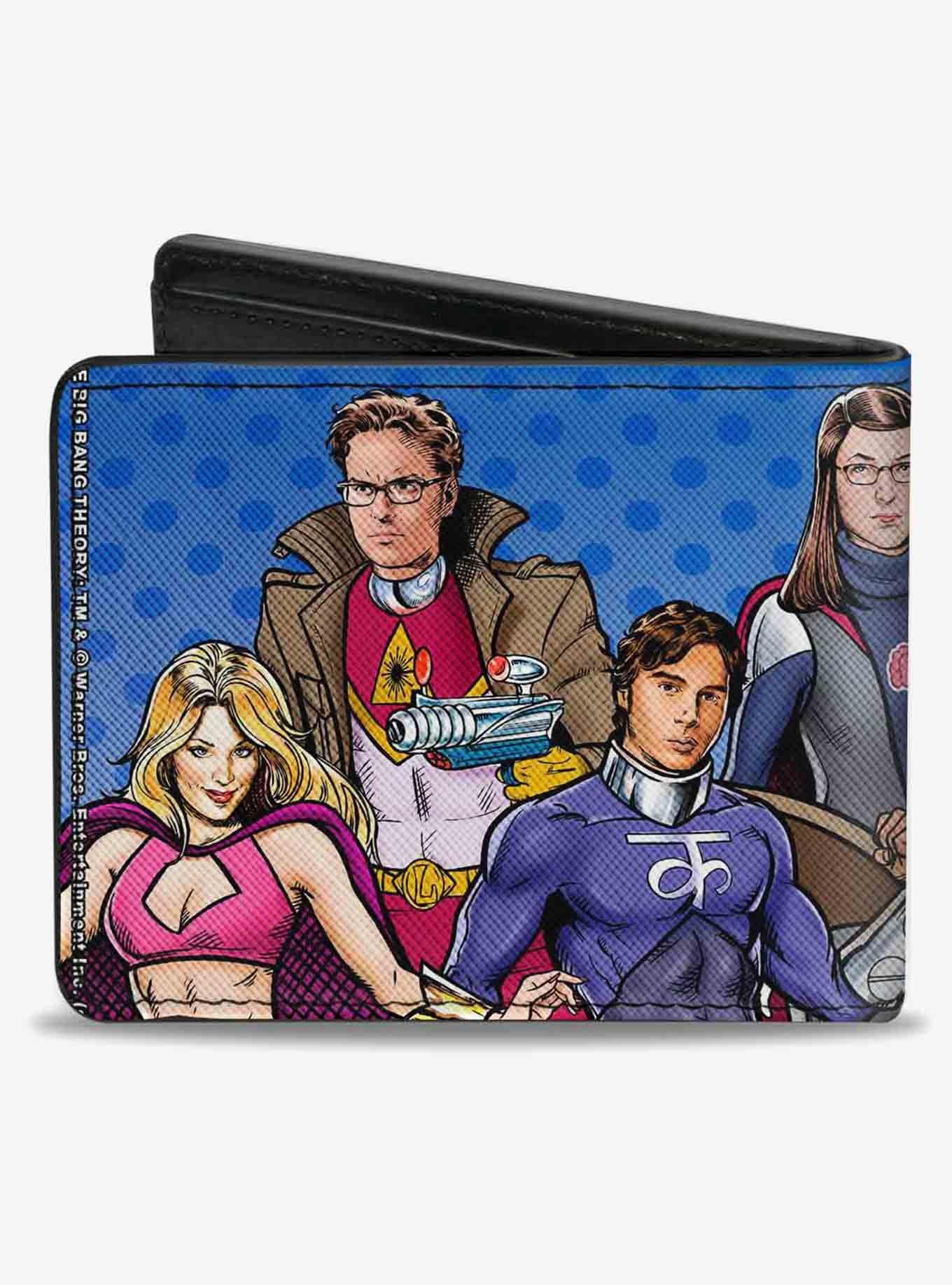 The Big Bang Theory Superhero Characters Bifold Wallet, , hi-res