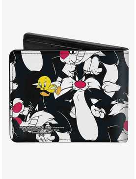 Looney Tunes Sylvester and Tweety Poses Scattered Bifold Wallet, , hi-res