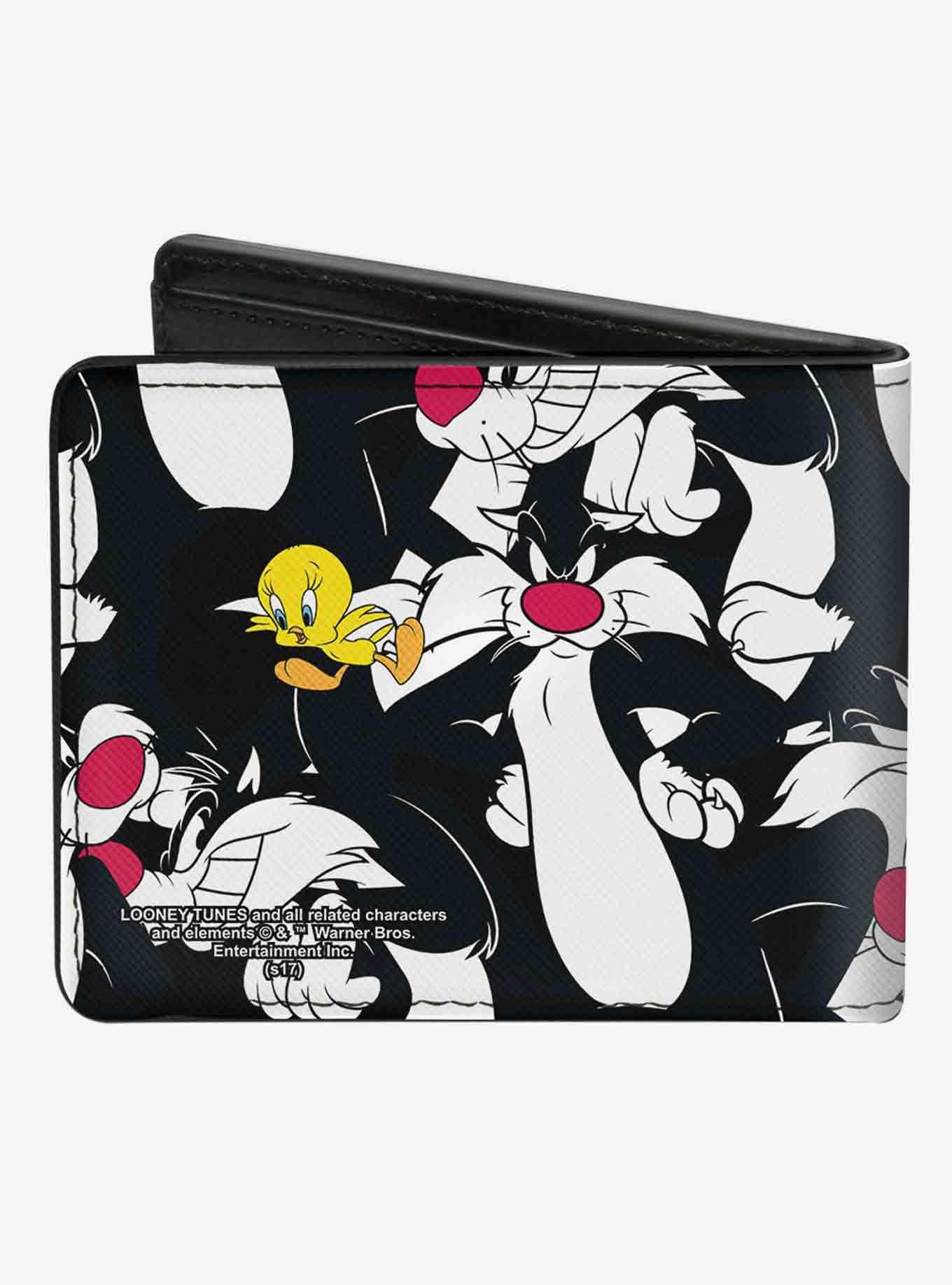 Looney Tunes Sylvester and Tweety Poses Scattered Bifold Wallet, , hi-res