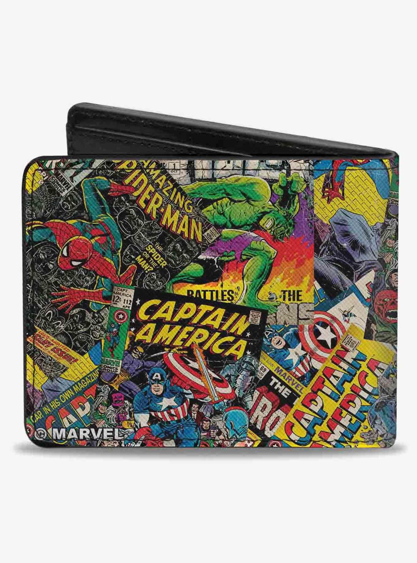 Marvel Retro Marvel Comic Books Stacked Bifold Wallet, , alternate - view 2