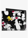 Looney Tunes Sylvester and Tweety Poses Scattered Canvas Bifold Wallet, , alternate