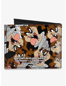 Looney Tunes Tasmanian Devil Vortex Poses Scattered Canvas Bifold Wallet, , hi-res