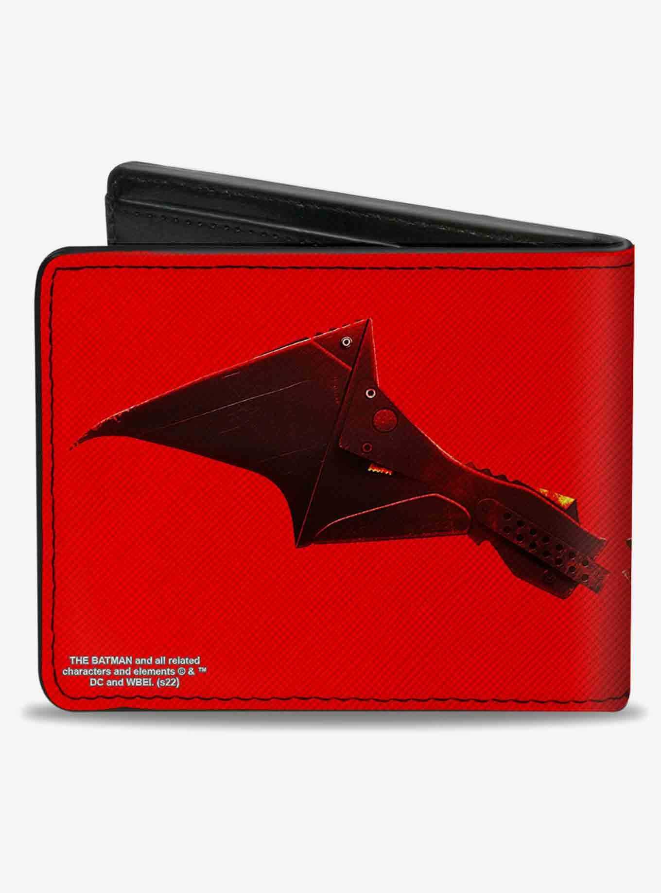 DC Comics The Batman Movie Bat Wings Weathered Bifold Wallet, , hi-res