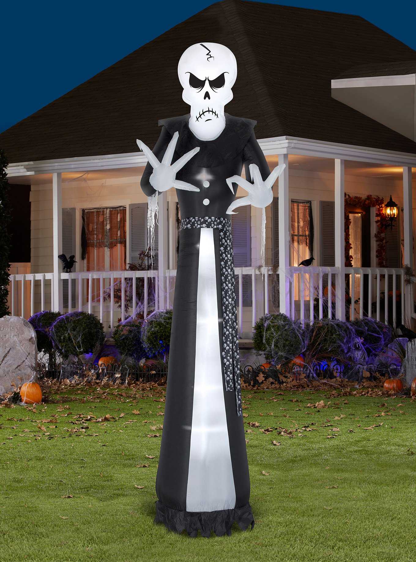 Inflatable Dapper Skull Ghoul Giant Airblown, , hi-res