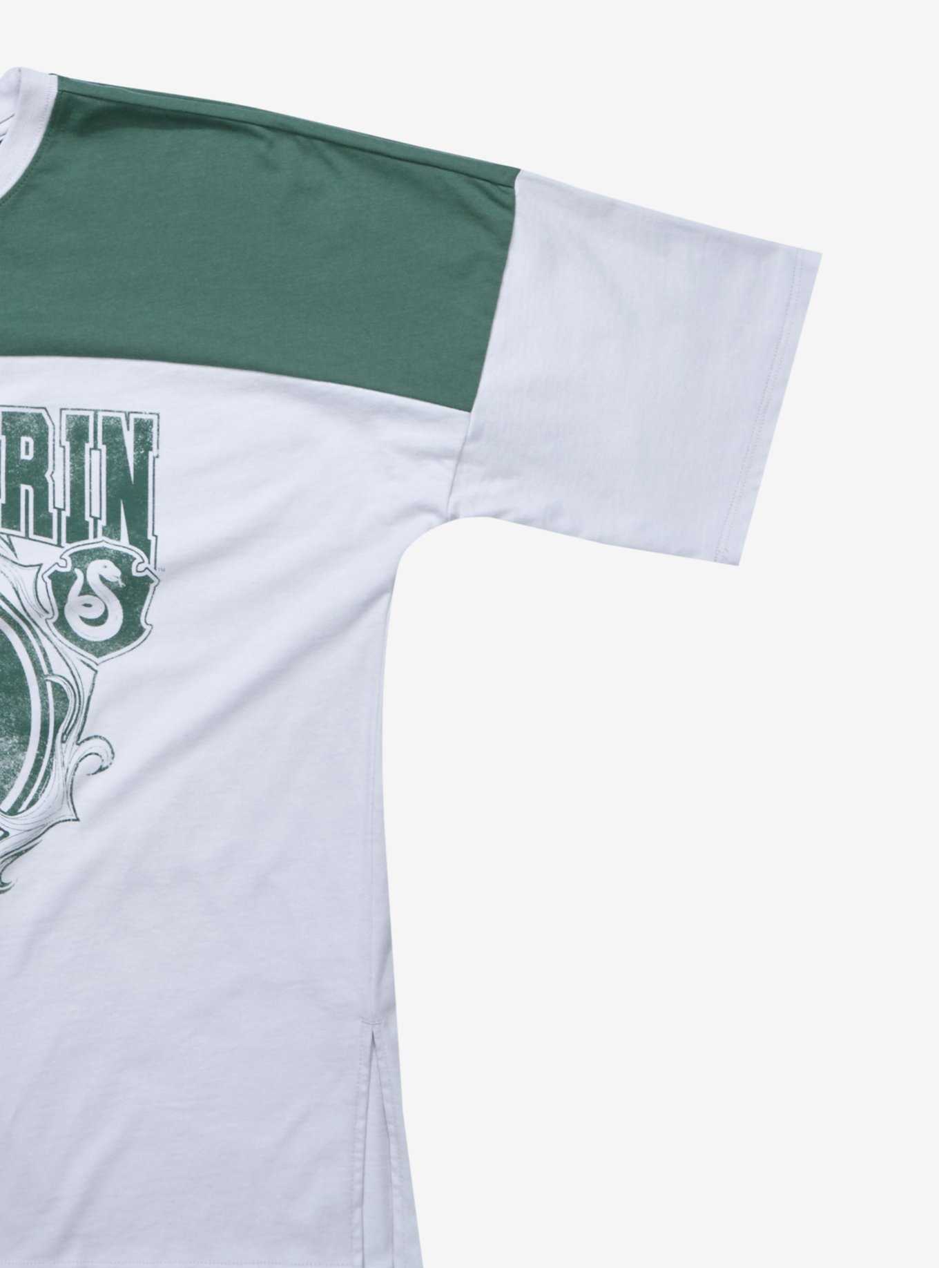 Harry Potter Slytherin Color Block Varsity T-Shirt - BoxLunch Exclusive, , hi-res