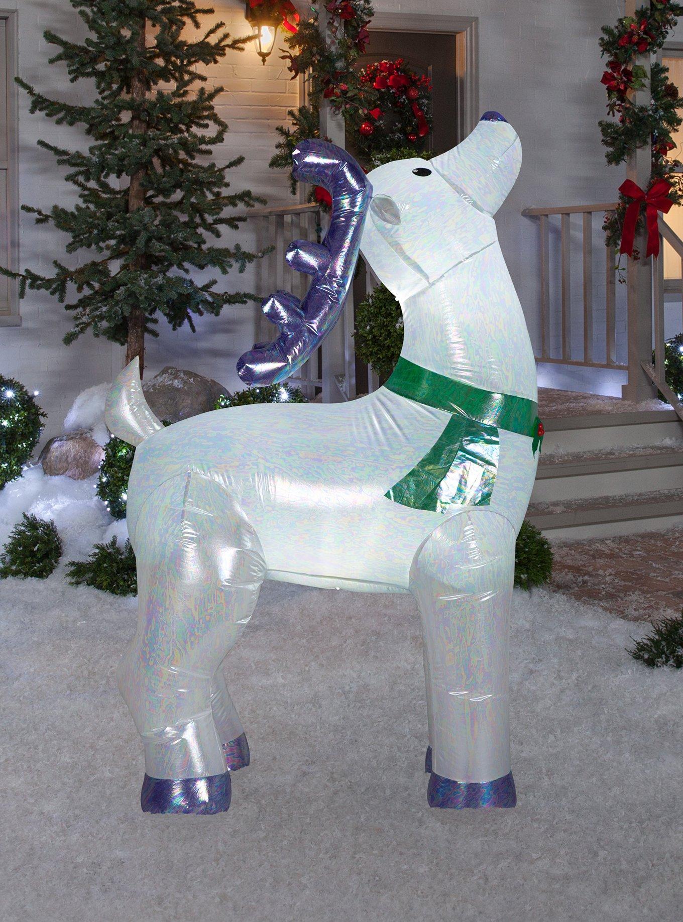 Mixed Media-Silver Iridescent Reindeer Buck Airblown, , hi-res