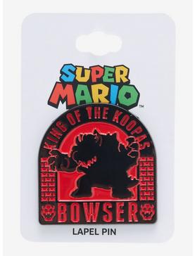 Nintendo Super Mario Bros. Bowser Silhouette Enamel Pin - BoxLunch Exclusive, , hi-res
