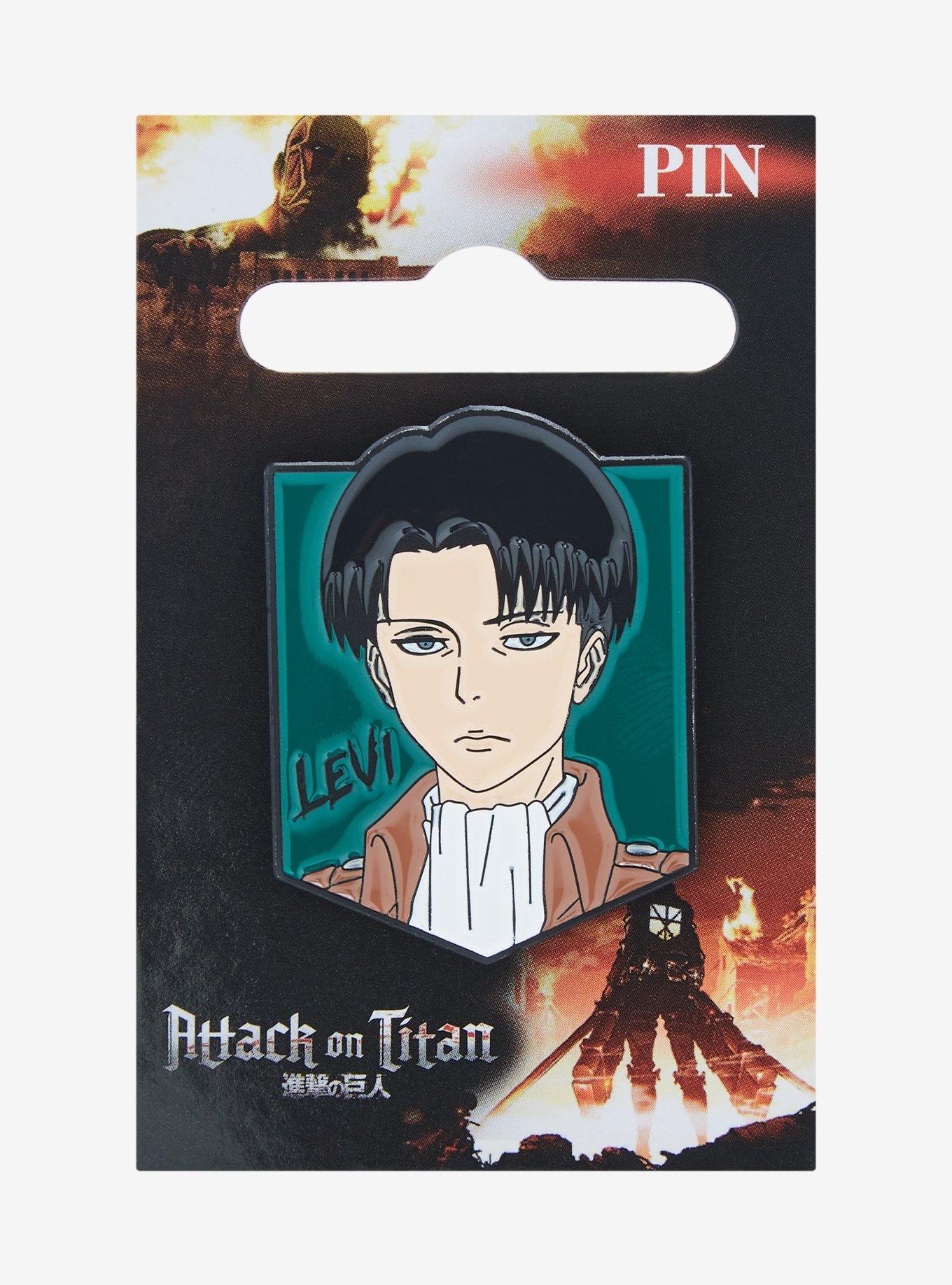 Attack on Titan Levi Portrait Enamel Pin - BoxLunch Exclusive, , alternate