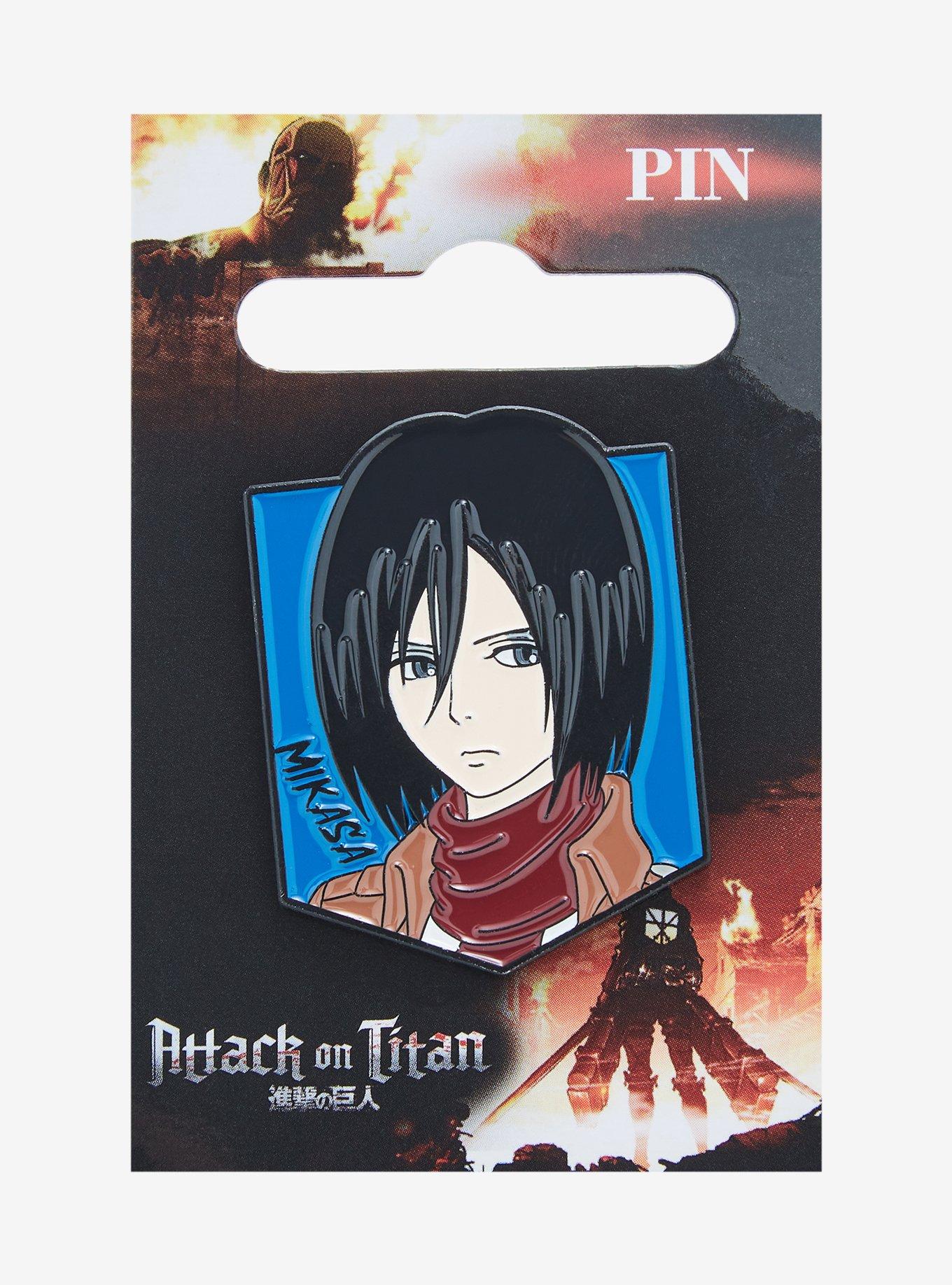 Attack on Titan Mikasa Portrait Enamel Pin - BoxLunch Exclusive, , alternate