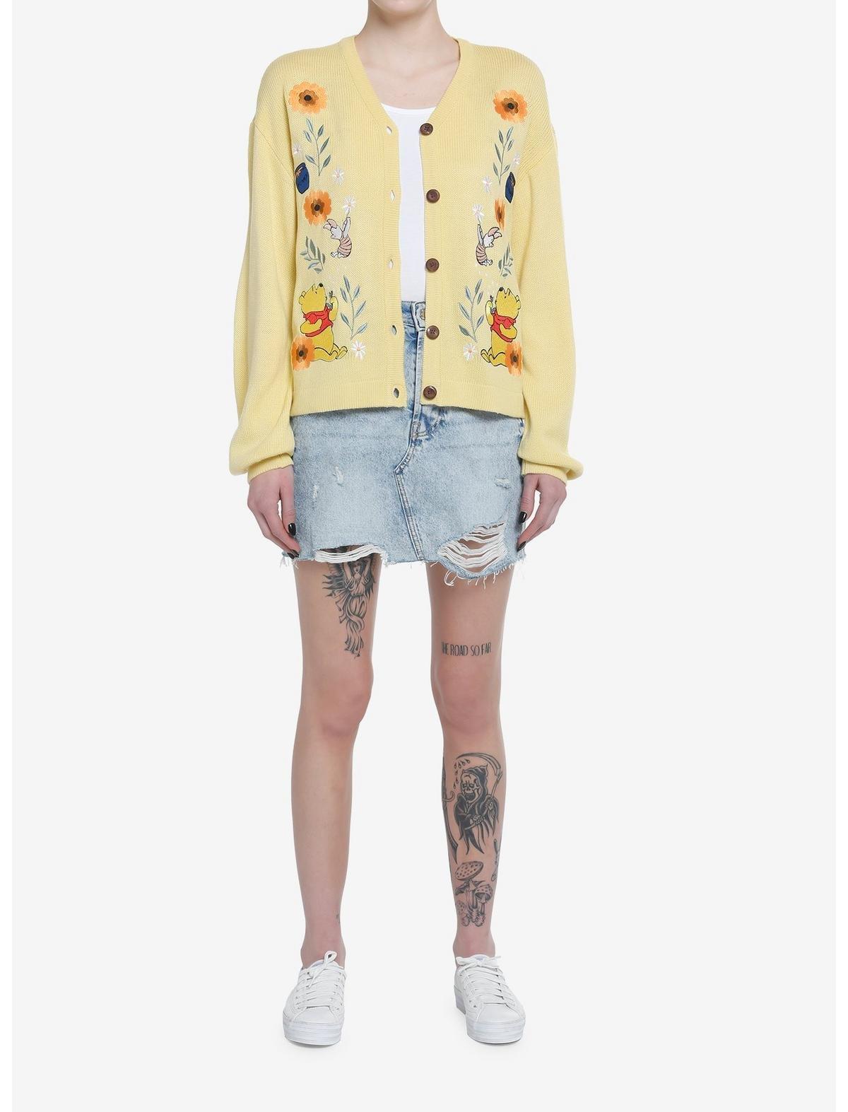 Disney Winnie The Pooh Piglet Flower Cardigan, GOLDEN YELLOW, alternate
