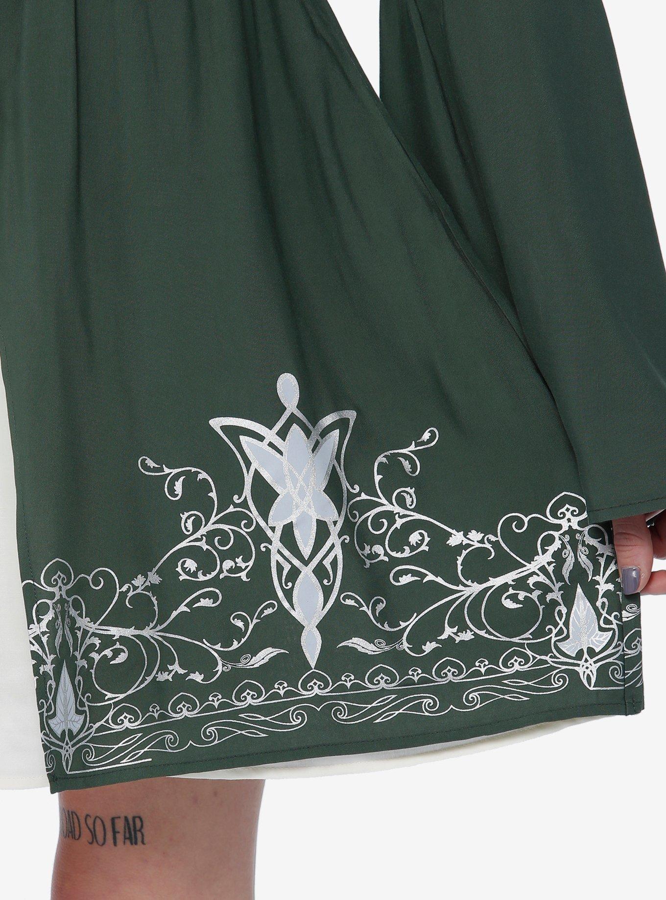 The Lord Of The Rings Elven Dress, GREEN  WHITE, alternate