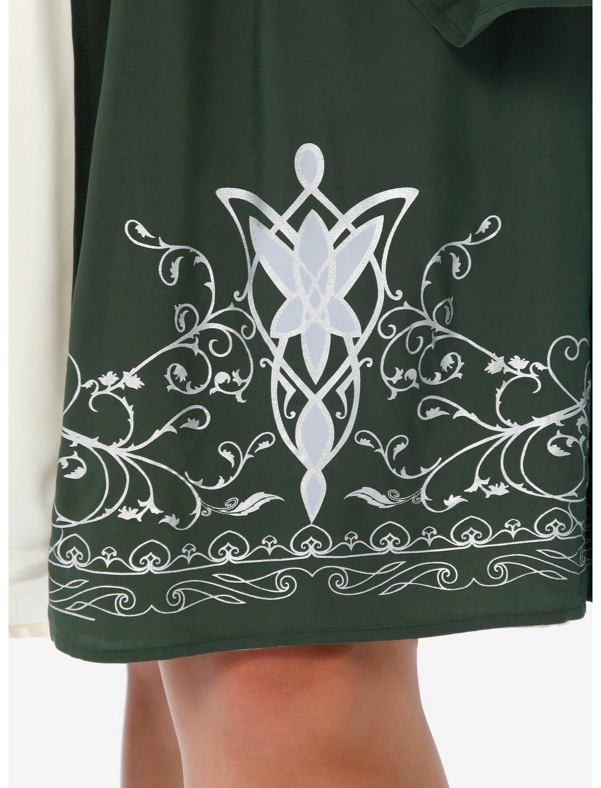 The Lord Of The Rings Elven Dress Plus Size, GREEN  WHITE, alternate