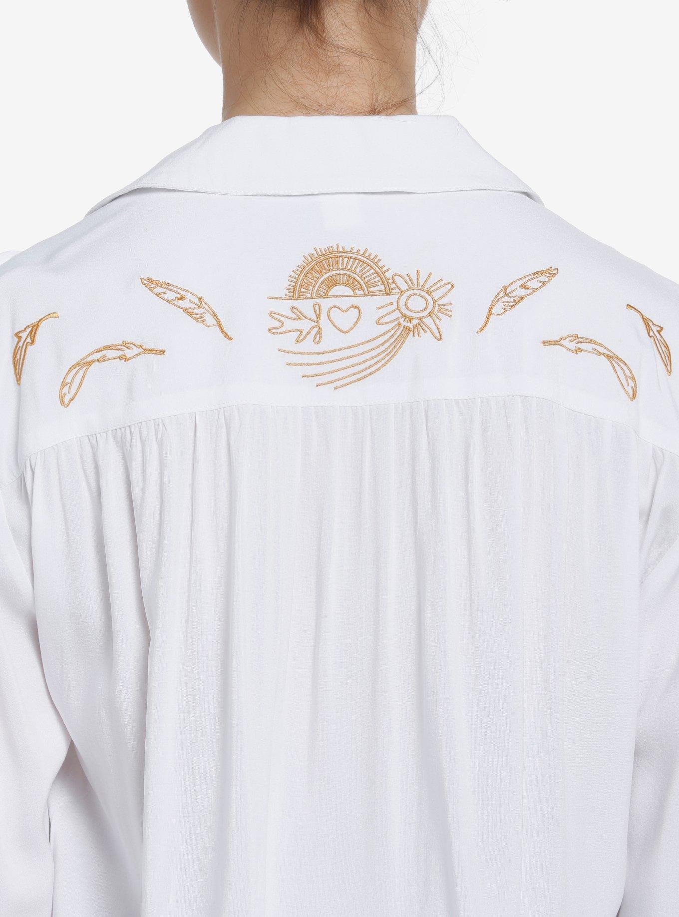 Studio Ghibli Howl's Moving Castle Wizard Howl Cosplay Woven Top, BRIGHT WHITE, alternate