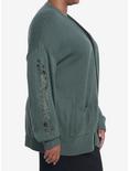 The Lord Of The Rings One Ring Cardigan Plus Size, DARK GREEN, alternate