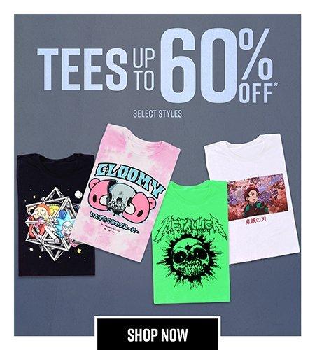 Shop Up To 60% Off Tees