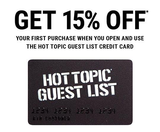 Guest List Credit Card | Hot Topic