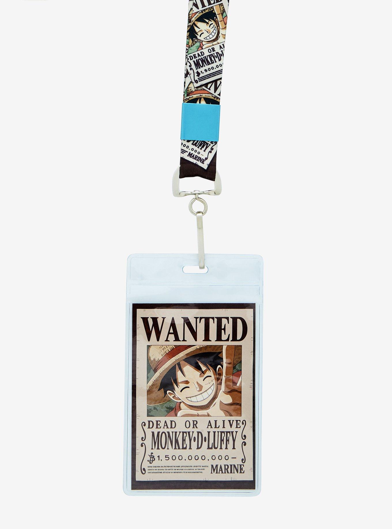 One Piece Wanted Poster Lanyard - BoxLunch Exclusive, , alternate
