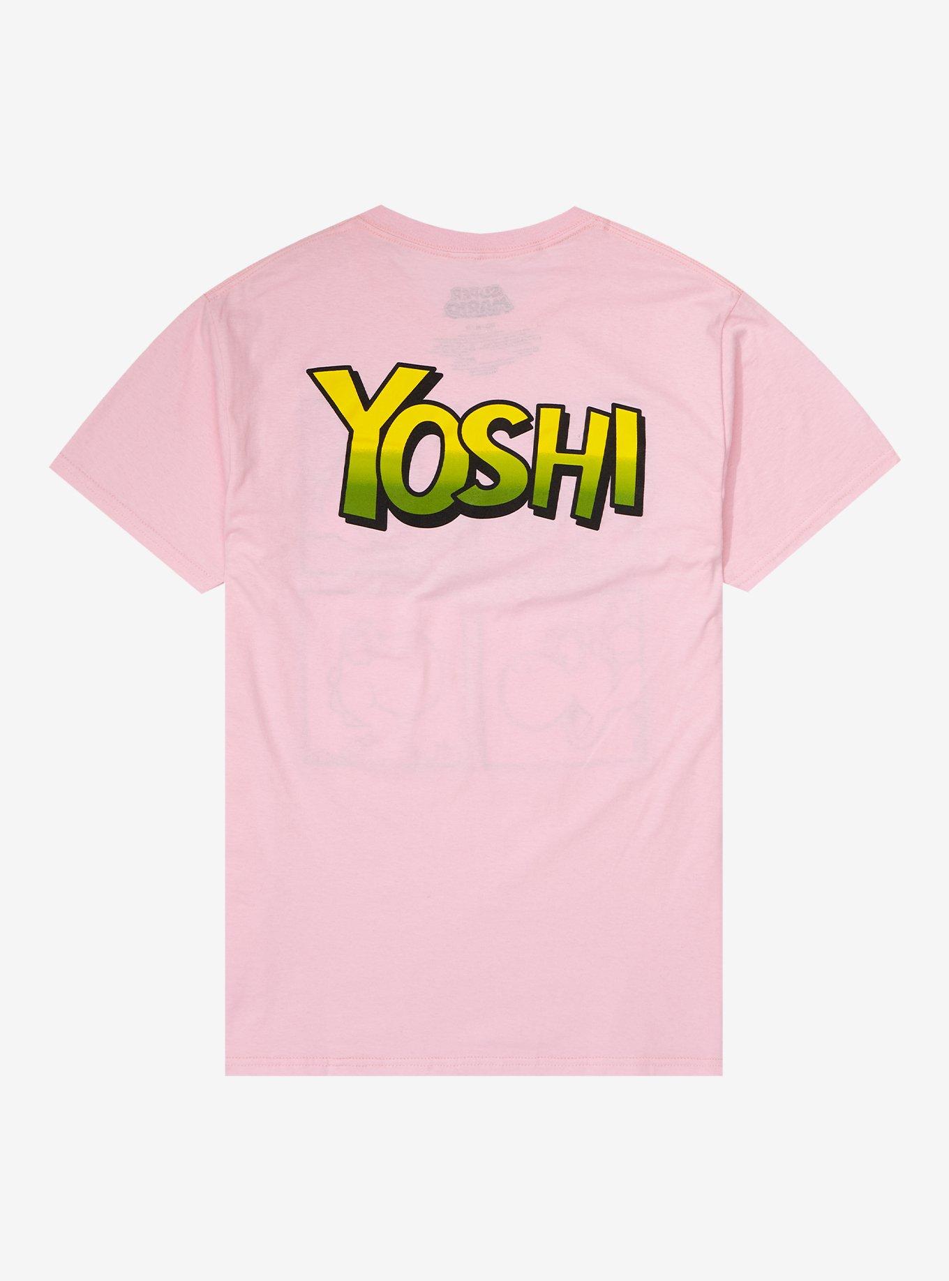 Yoshi Pink Grid Boyfriend Fit Girls T-Shirt, , hi-res