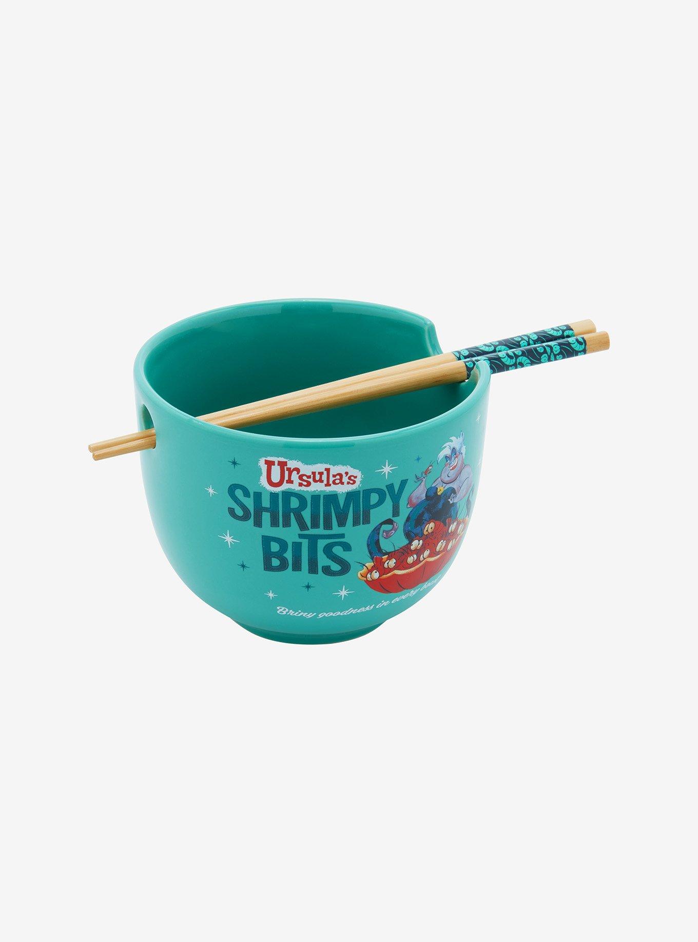 Disney The Little Mermaid Ursula&rsquo;s Shrimpy Bits Ramen Bowl with Chopsticks, , alternate