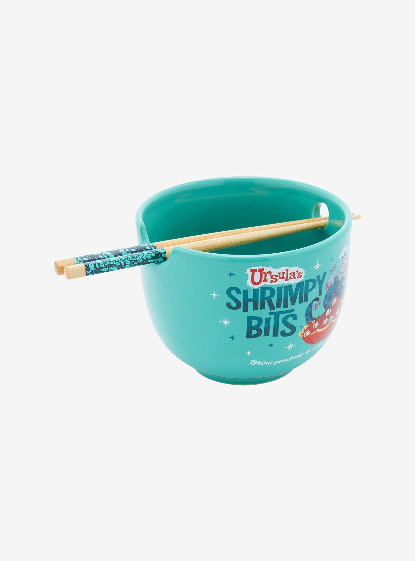 Disney The Little Mermaid Ursula&rsquo;s Shrimpy Bits Ramen Bowl with Chopsticks, , alternate