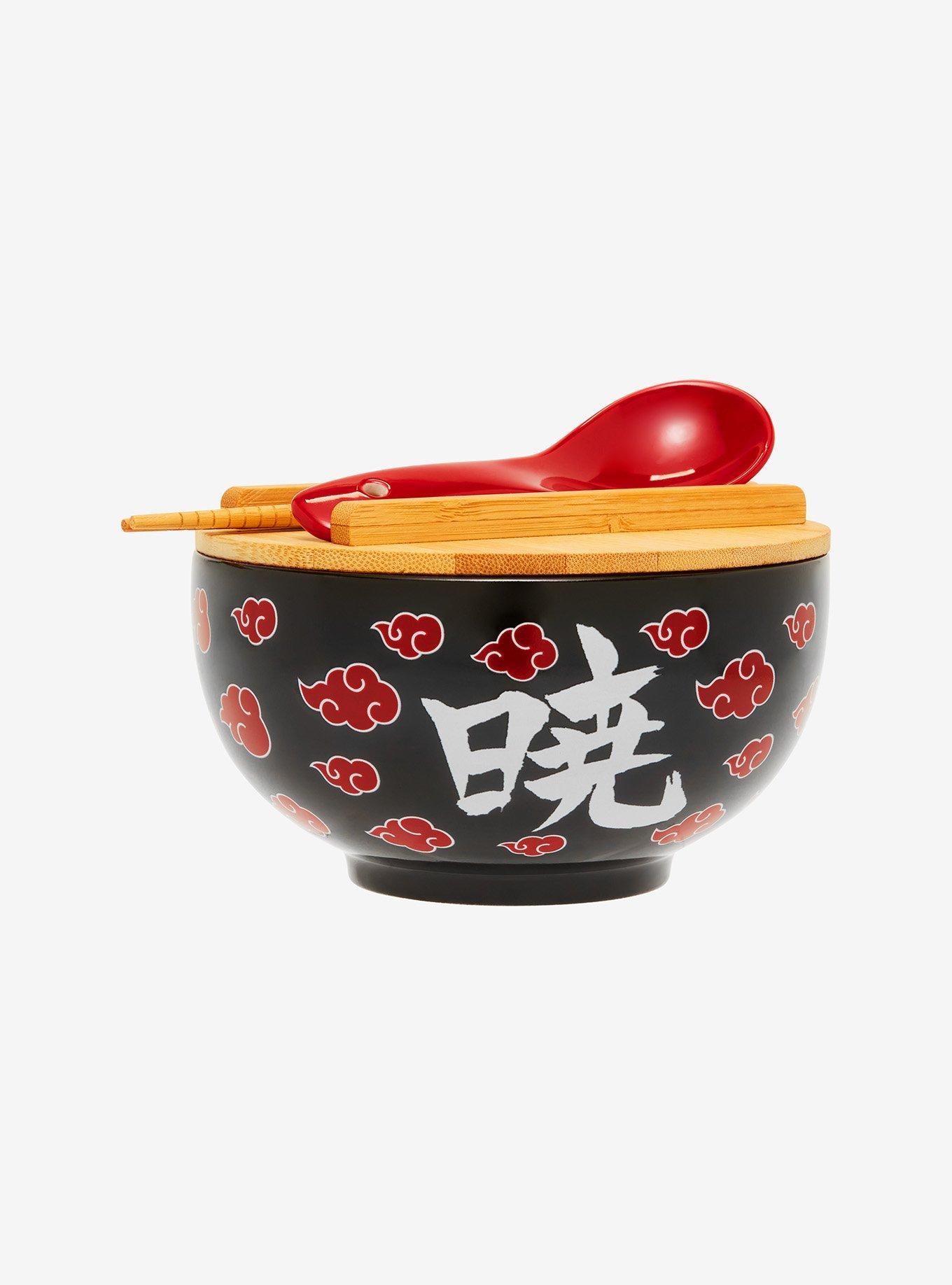 Naruto Shippuden Akatsuki Clouds Allover Print Ramen Bowl Set, , alternate