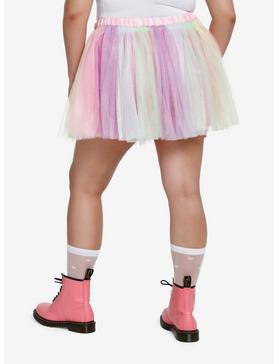 Plus Size Sweet Society Rainbow Tulle Tutu Skirt Plus Size, , hi-res