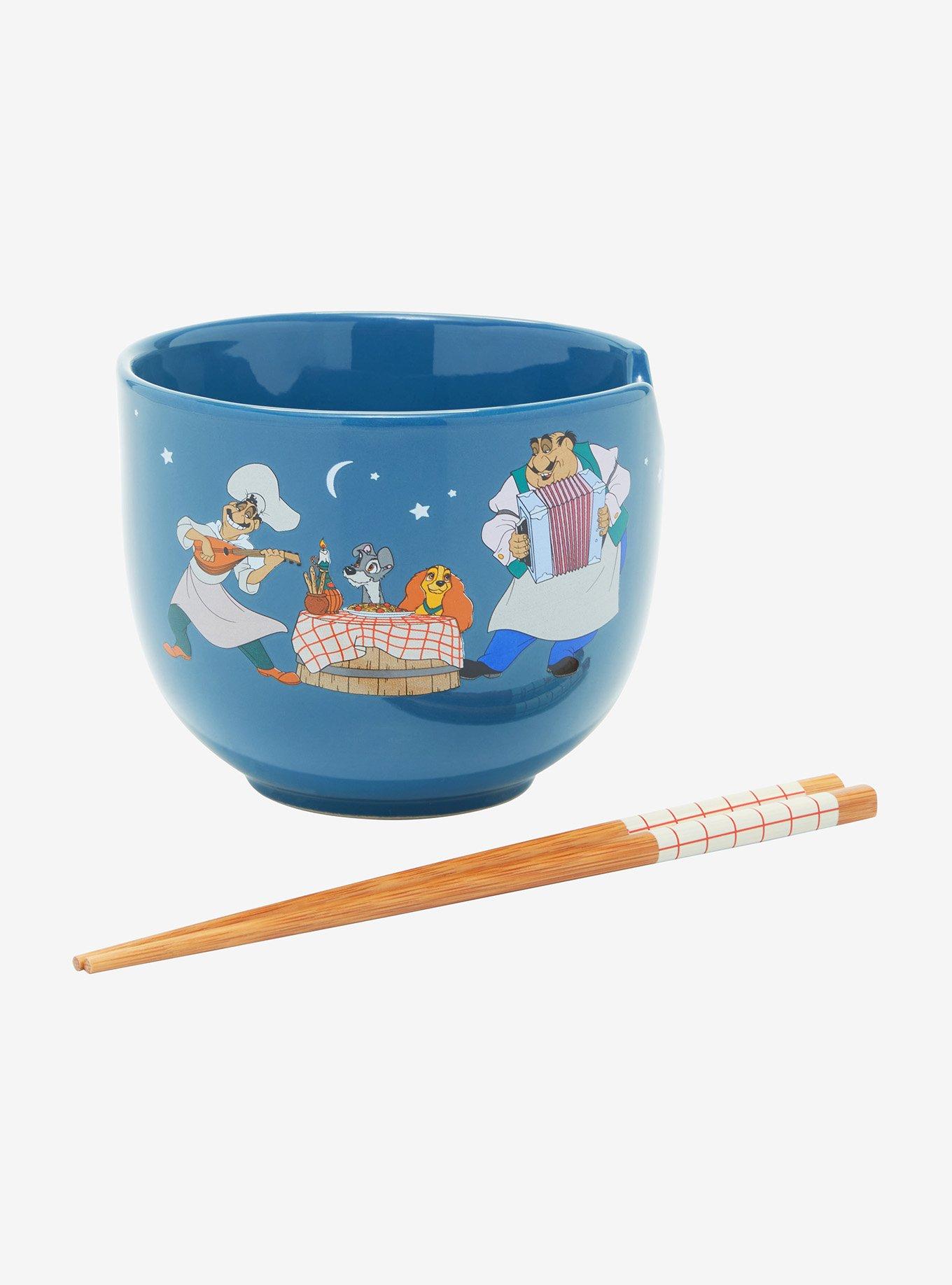 Disney Lady And The Tramp Ramen Bowl With Chopsticks, , alternate