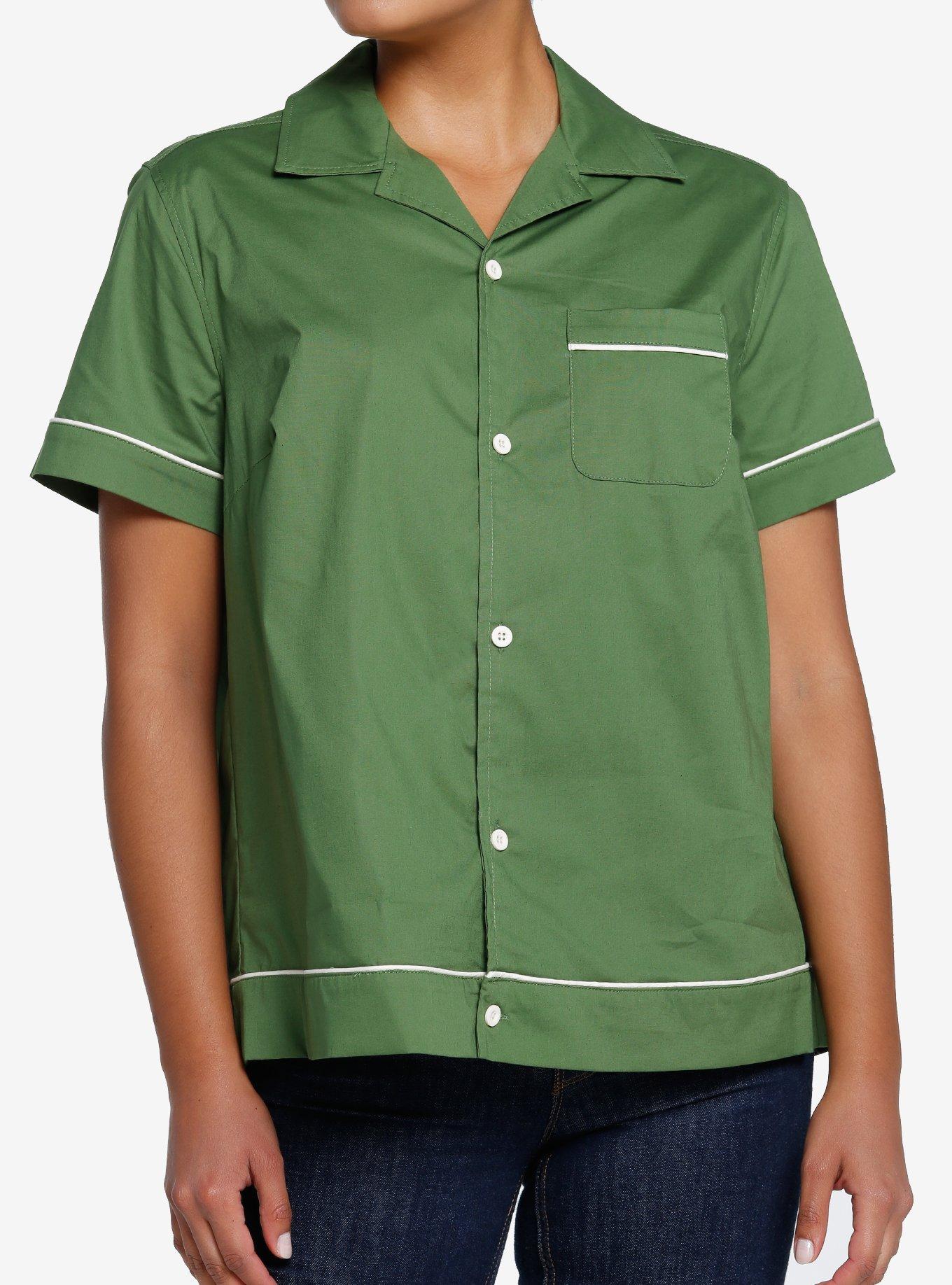 The Twilight Saga Bella Green Girls Woven Button-Up, , hi-res